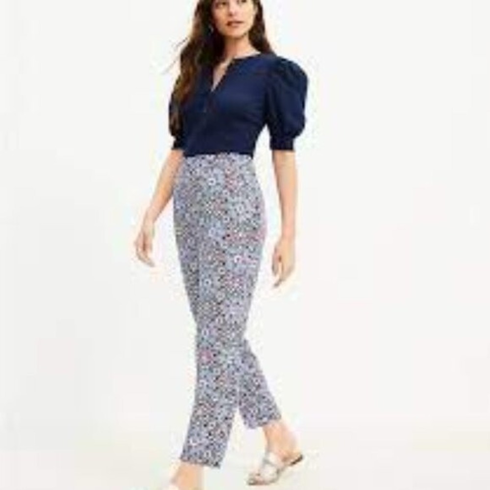 LOFT Fluid Taper Pants in Medallion Medium‎